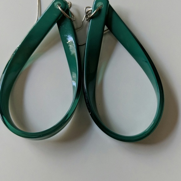 Vacation! Teal Drop Earrings - Picture 3 of 3